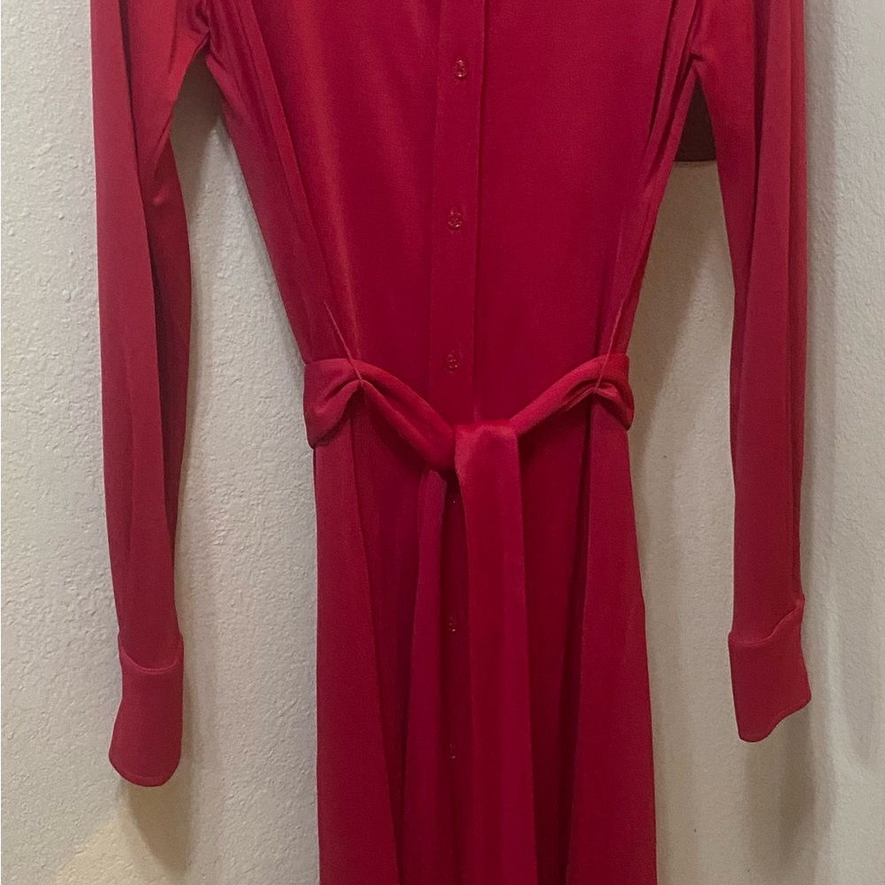 Pinko Vibrant pink Button-Up maxi dress. Floor length. Viscose.